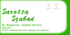 sarolta szabad business card